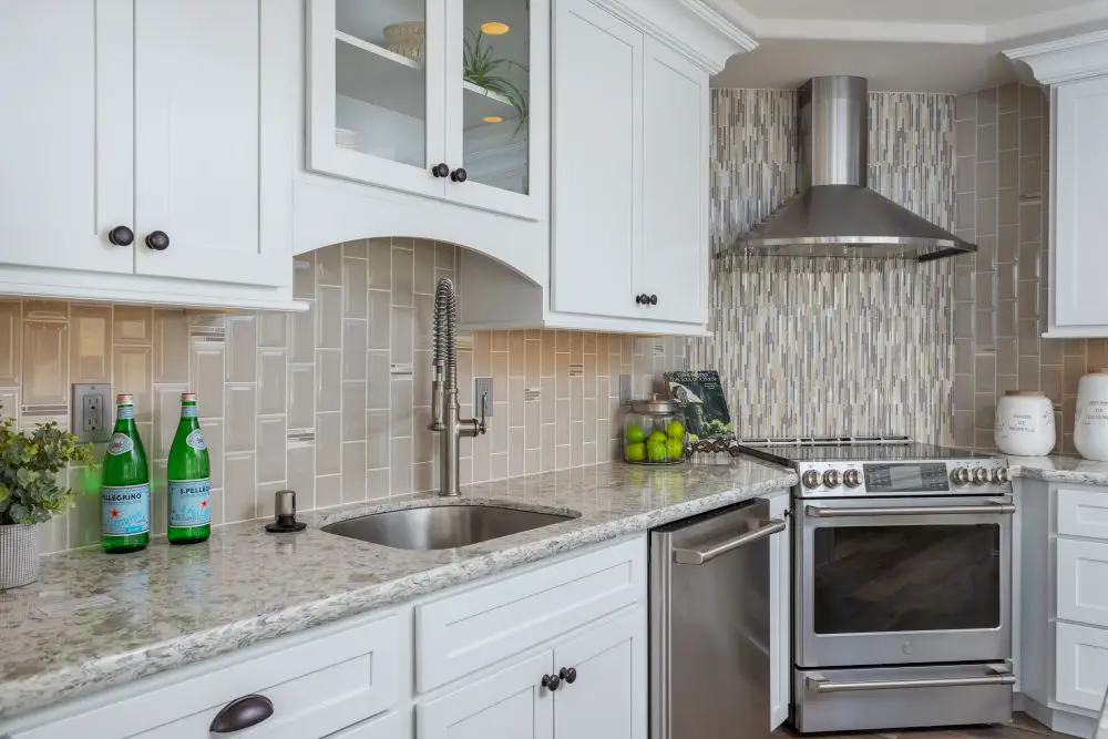 Kitchen remodel with code-compliant outlet placement, GFCI protection near sink, and under-cabinet lighting in Walnut Creek home