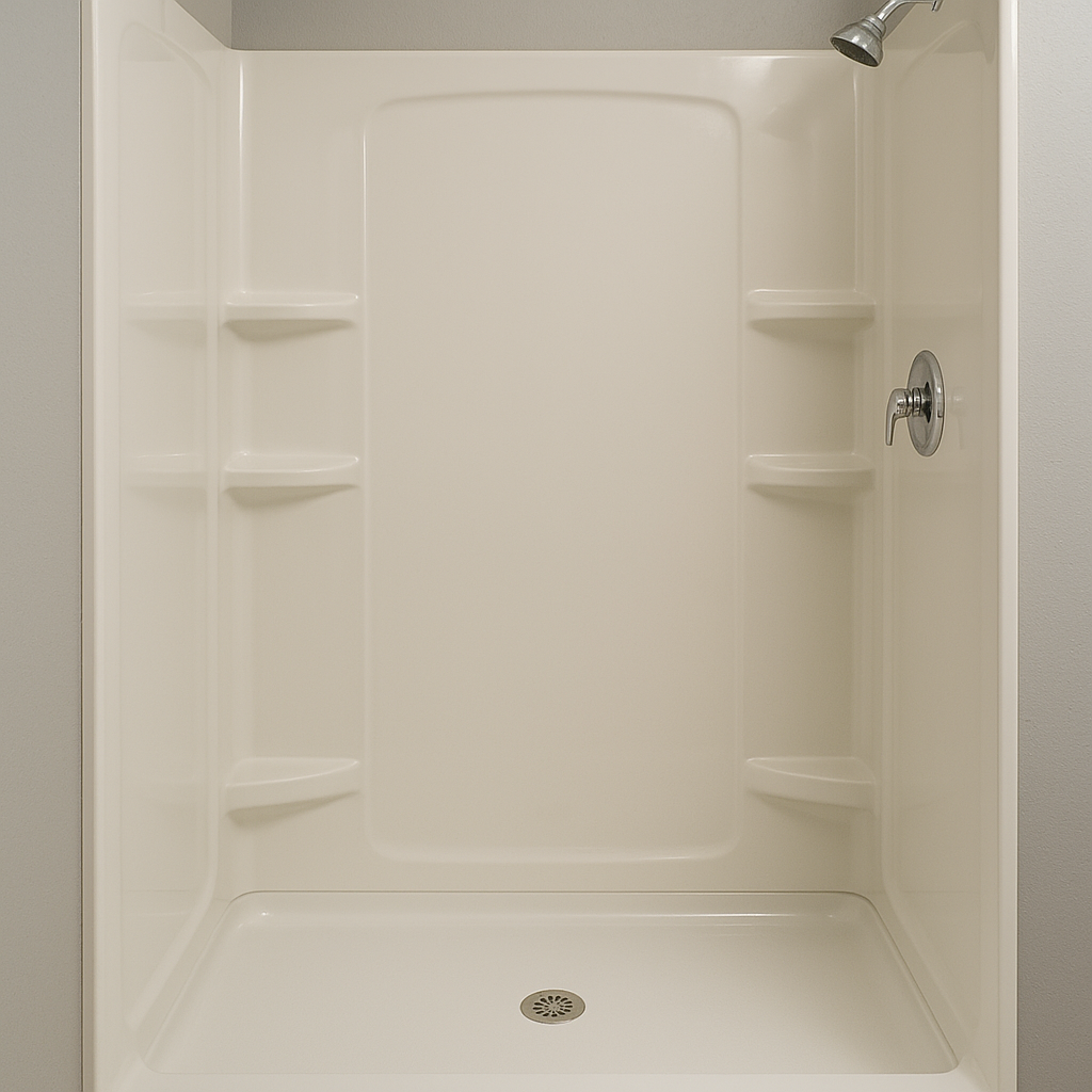 basic prefab fiberglass shower