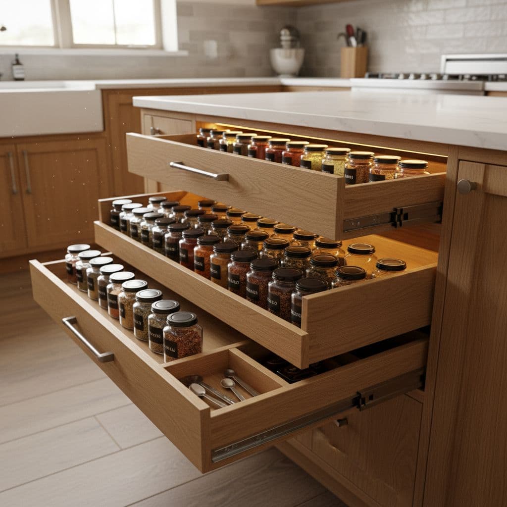 pull out spice drawer