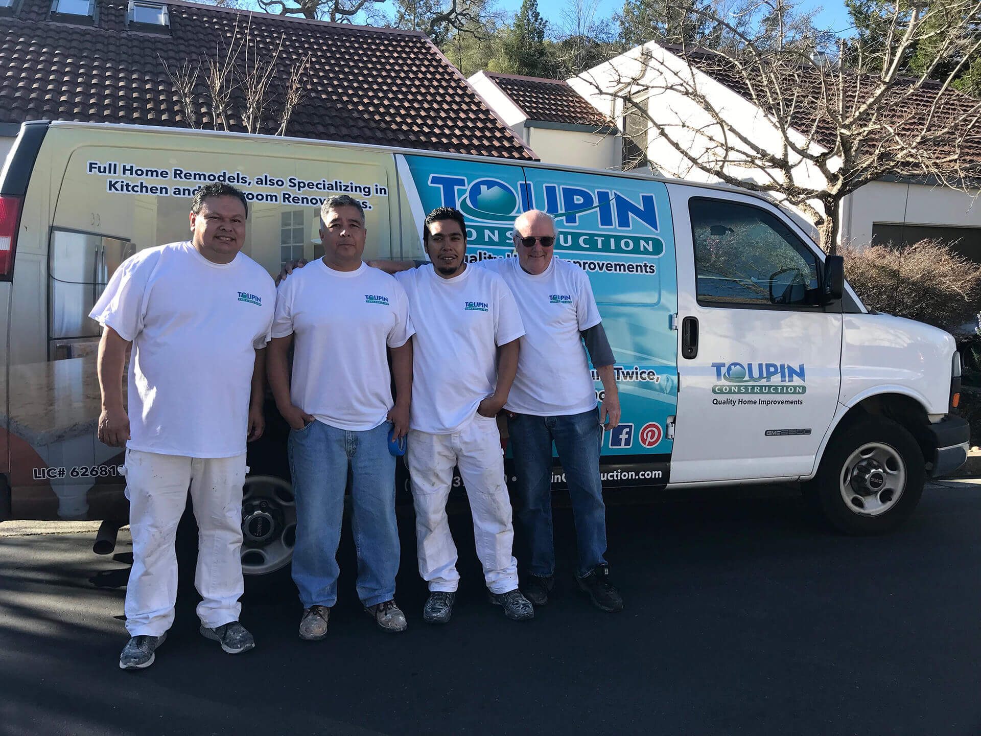Toupin Construction Crew with Company Van – East Bay Remodel Experts