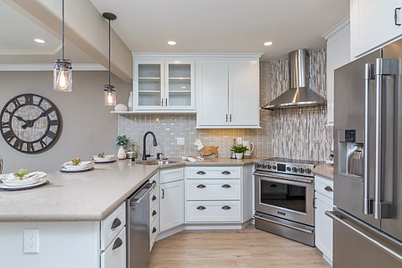 Coastal-inspired kitchen and bathroom remodel in Rossmoor