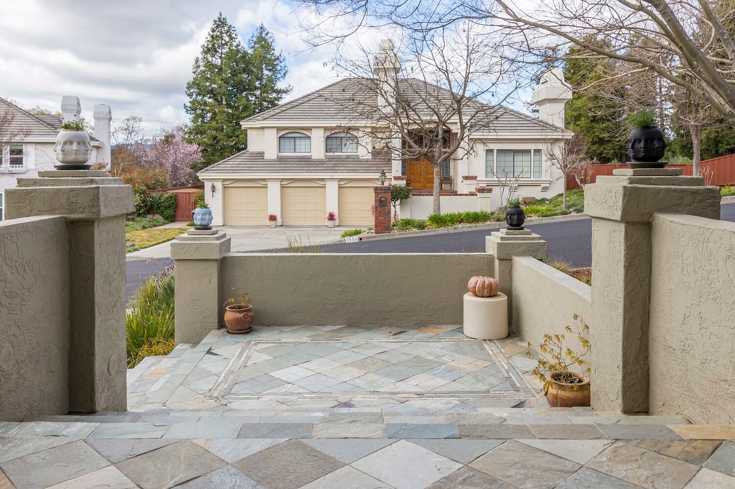  1555 Sorrell – Custom Stone Staircase & Exterior Remodel in Walnut Creek