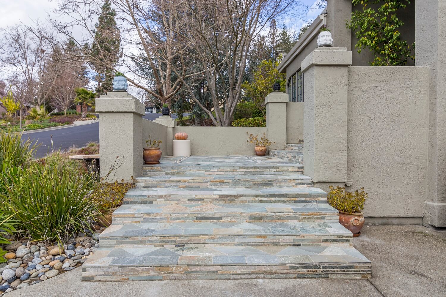  1555 Sorrell – Custom Stone Staircase & Exterior Remodel in Walnut Creek