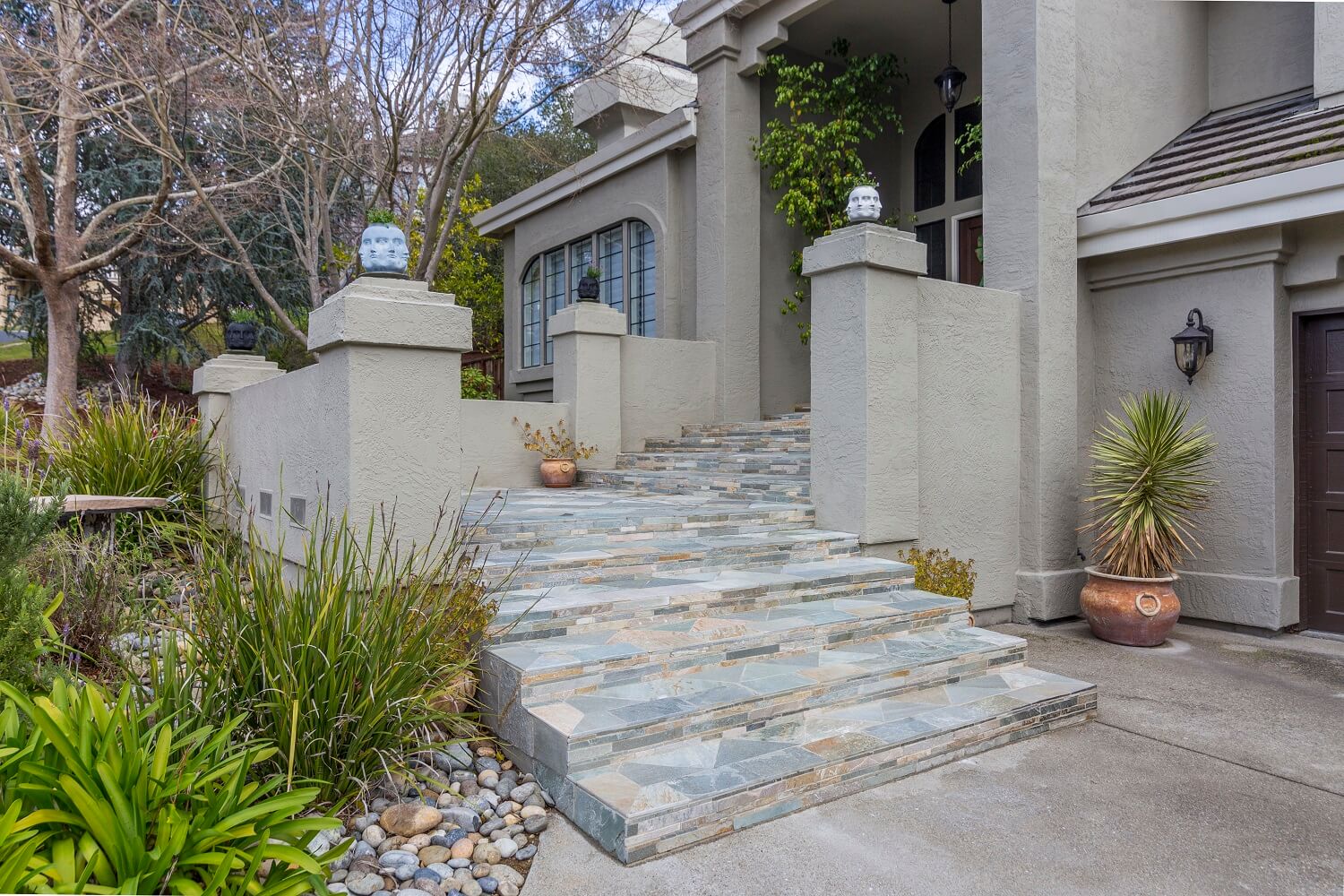  1555 Sorrell – Custom Stone Staircase & Exterior Remodel in Walnut Creek